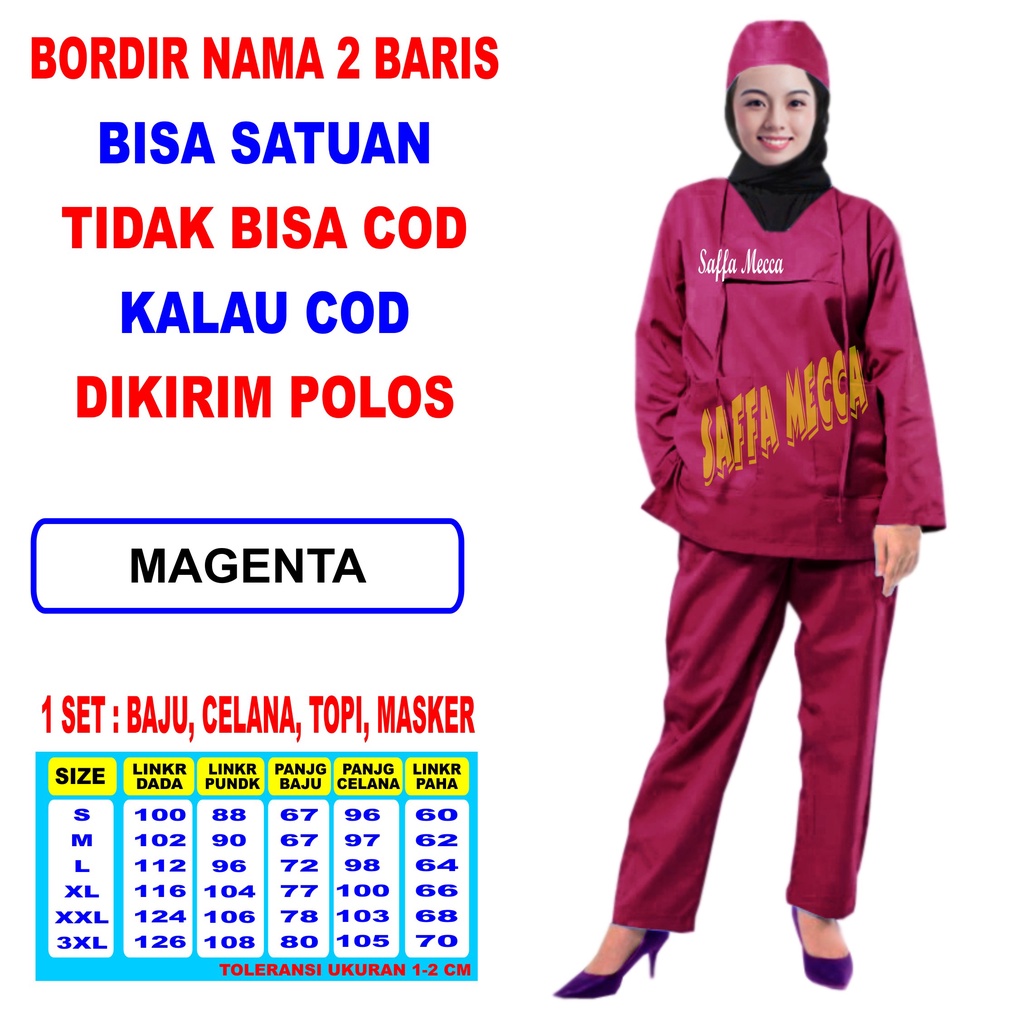 BORDIR BAJU OK 2 BARIS ATAU PAKAI LOGO LENGAN PANJANG