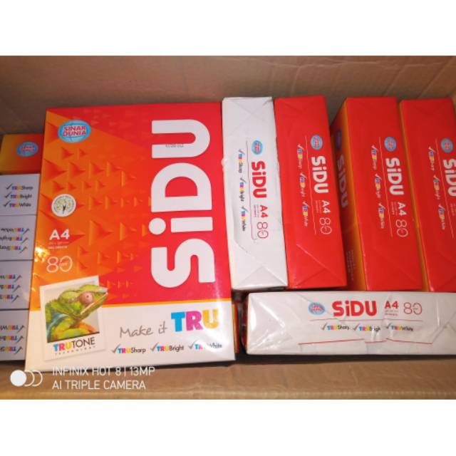 Jual Kertas Sidu A4 1 Rim 500 Sheets 80 Gram Gsm Polos Putih 210 X