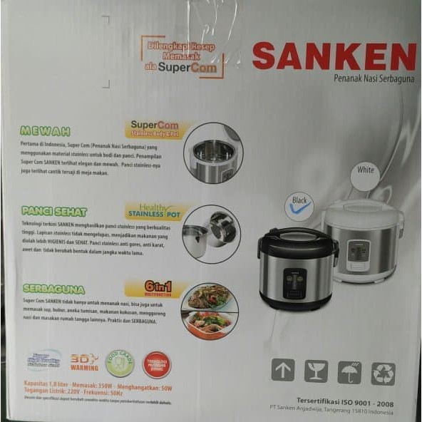 SANKEN MAGIC COM RICE COOKER 1.8L - SJ 1999 M (Stainless Steel) sanken