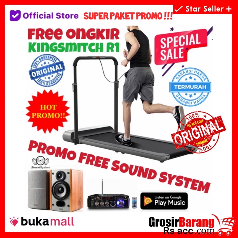 Kingsmith Walkingpad R1 Pro Foldable Fitness Treadmill Free Paket Sound Shopee Indonesia