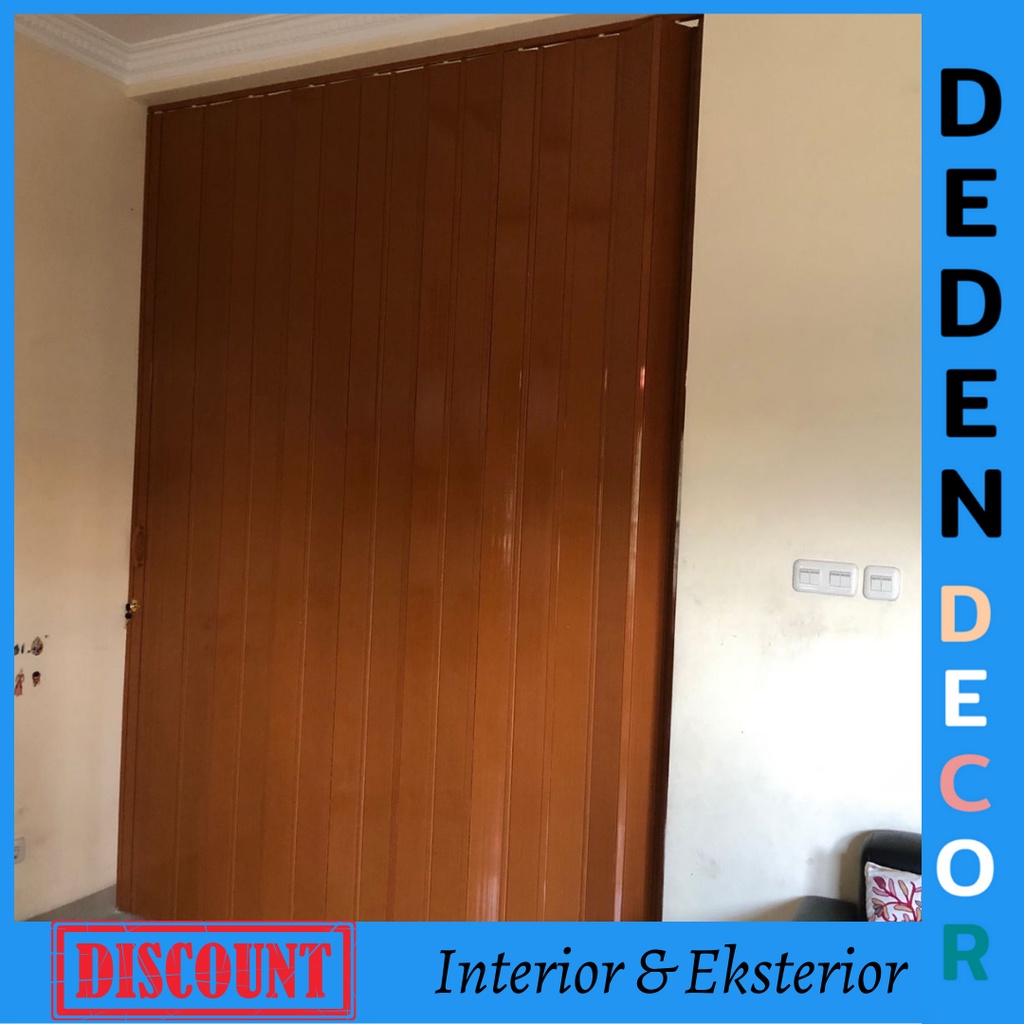 pvc folding door skat ruangan anti rayap bahan plastik
