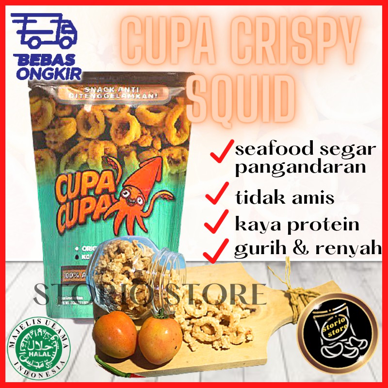 Cumi Krispi Crispy Squid Cupa Cupa Snack Cemilan Seafood Asli Pangandaran