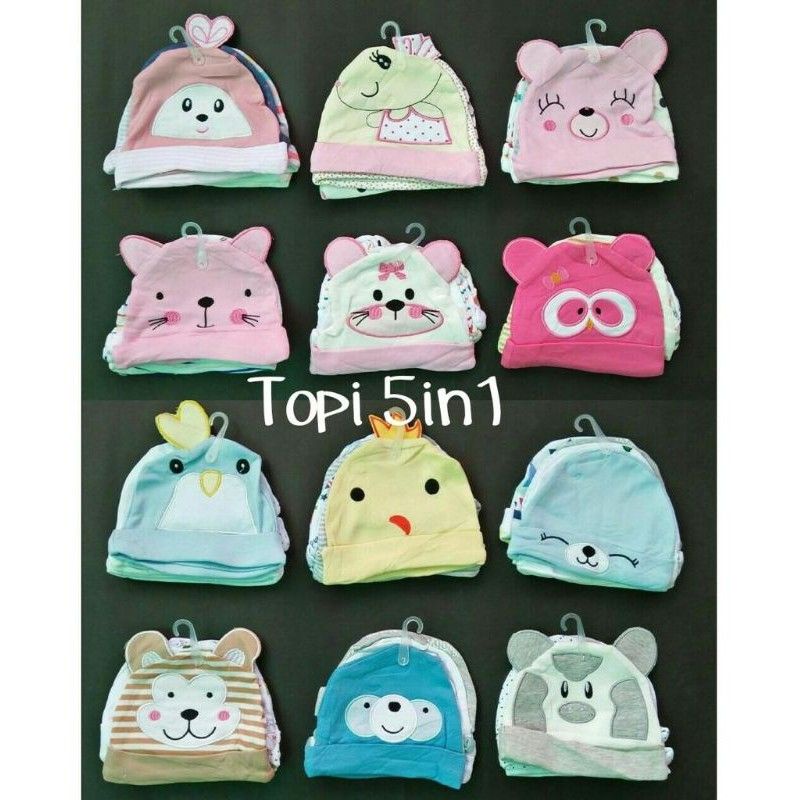 Topi baby isi 5 pcs merk bizy bee