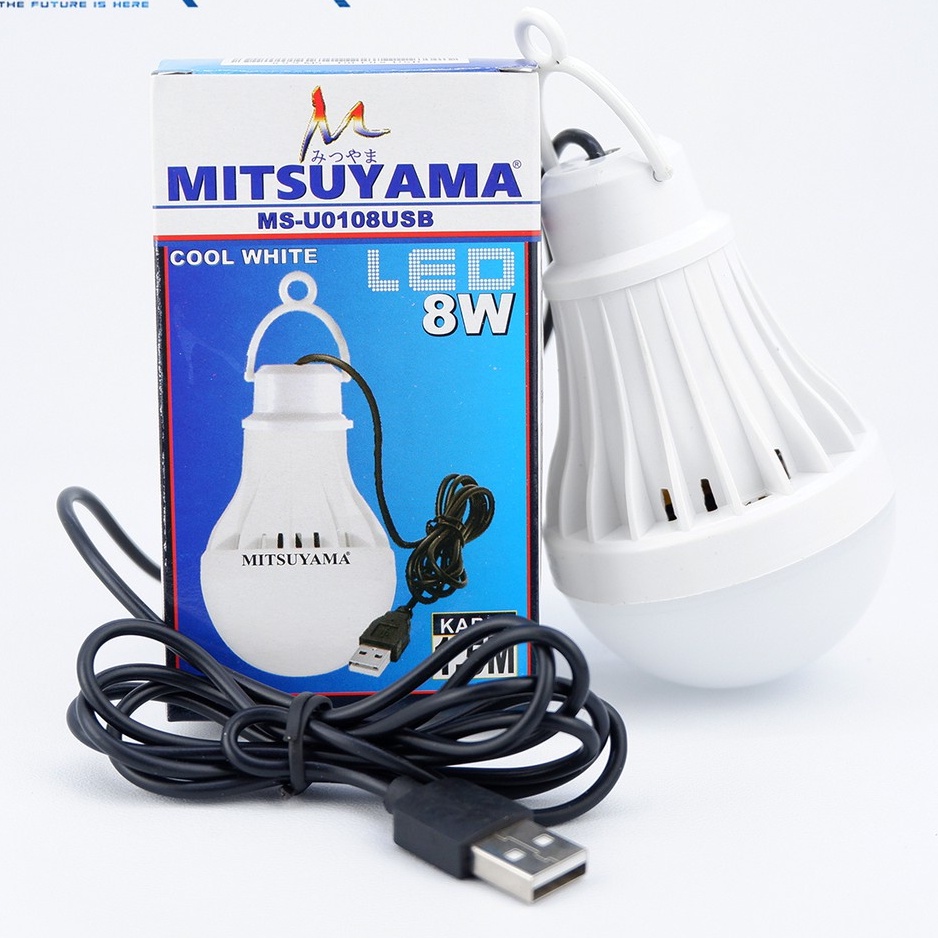 Lampu Bohlam LED USB Mitsuyama Emergency Lampu Darurat Kabel 5 wat 8 wat 10 wat 15 wat PROMO MURAH