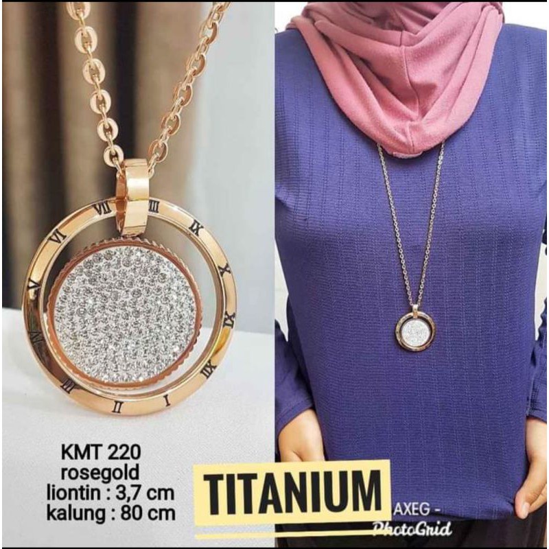 Kalung Titanium Panjang/kalung titanium/kalung titanium Wanita Anti Karat /kalung wanita asli titanium/perhiasan wanita asli titanium/perhiasan fashion