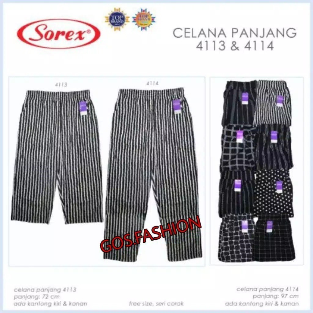 gos Celana Panjang Sorex 4114 Motif Garis