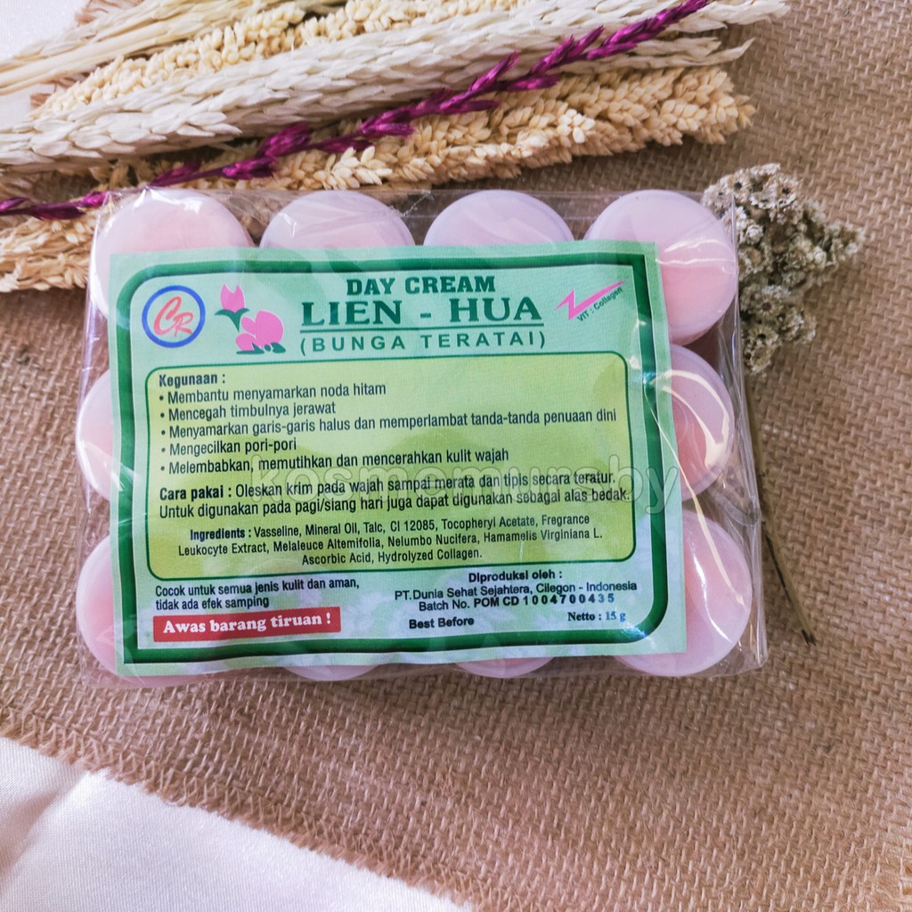 CREAM LIENHUA (BUNGA TERATAI) / CREAM PEMUTIH SIANG DAN MALAM
