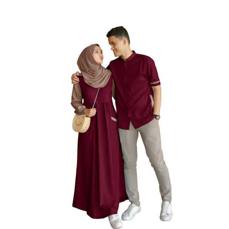 COUPLE FAREL PESTA LENGAN PENDEK / PAKAIAN COUPLE