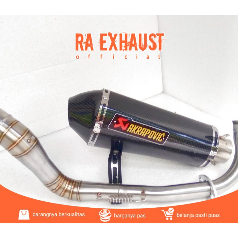 Knalpot Racing Akrapovic Mio Sporty/Mio  M3/Mio J/Mio Soul/Mio Smile/Mio GT/Mio Soul Karbu/ Beat Kar