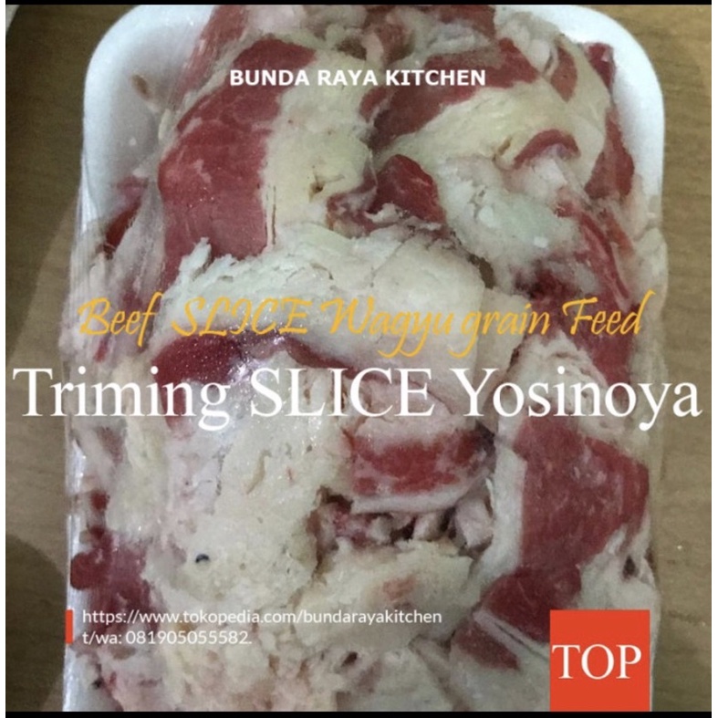 

JUN Premium Beef / Yosinoya Slice Trim / @ gr/ Low Resto Qualiity