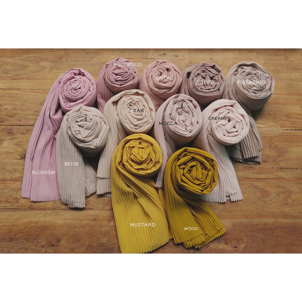 PASHMINA PLISKET LIDI FULL LASER CUT / PLISKET PLEATED SHAWL