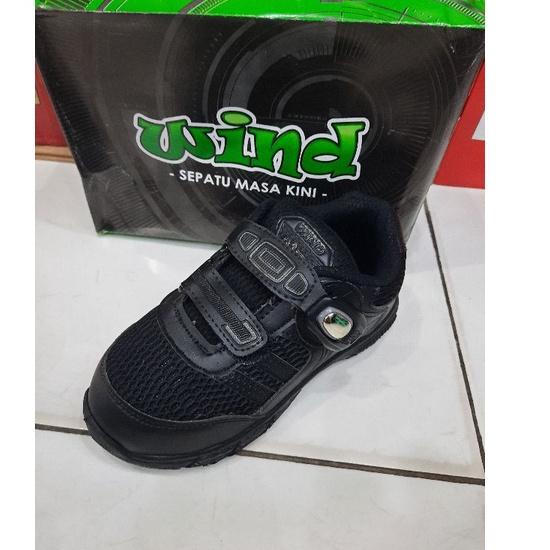 SALEE.. Sepatu sekolah sepatu anak sepatu hitam magnet homyped