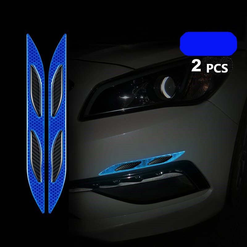 3D Sticker Reflector Carbon (2 Pcs) Body Guard | Stiker Bumper Mobil