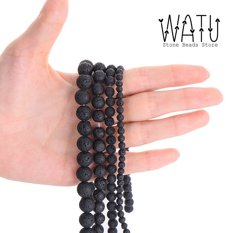 Manik Batu Alam Lava Stone Beads