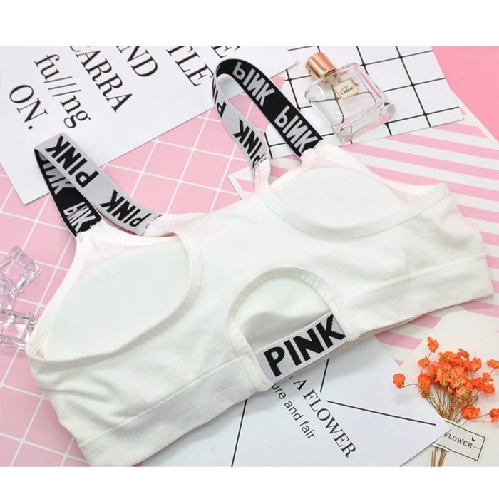 PINK Sport Bra IMPORT PINK BRA TULISAN PINK HLG KR