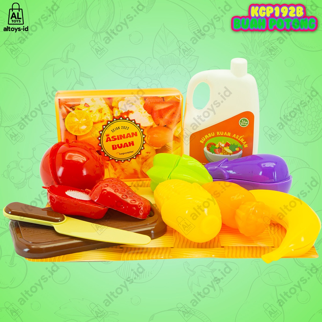 Mainan Anak Perempuan Masakan Buah Potong Set Lengkap Mainan Koki Cilik Frash Fruit Cutter Toy