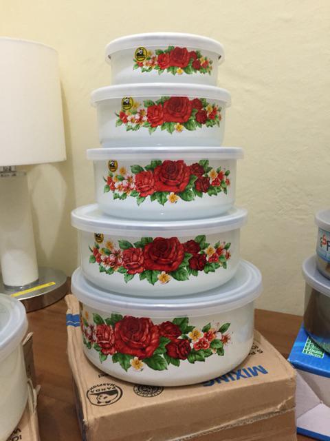 Mixing Bowl Set Maspion (5pcs) / Rantang Makanan 5 Susun