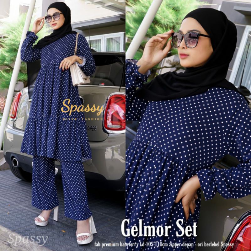 Gelmor Set/Pakaian Muslim Wanita/Fashion Muslim Wanita By:Spasy