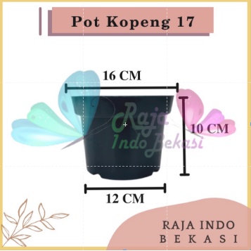 PROMO Pot Bunga Murah/Pot Tanaman / Pot plastik hitam uk 20cm