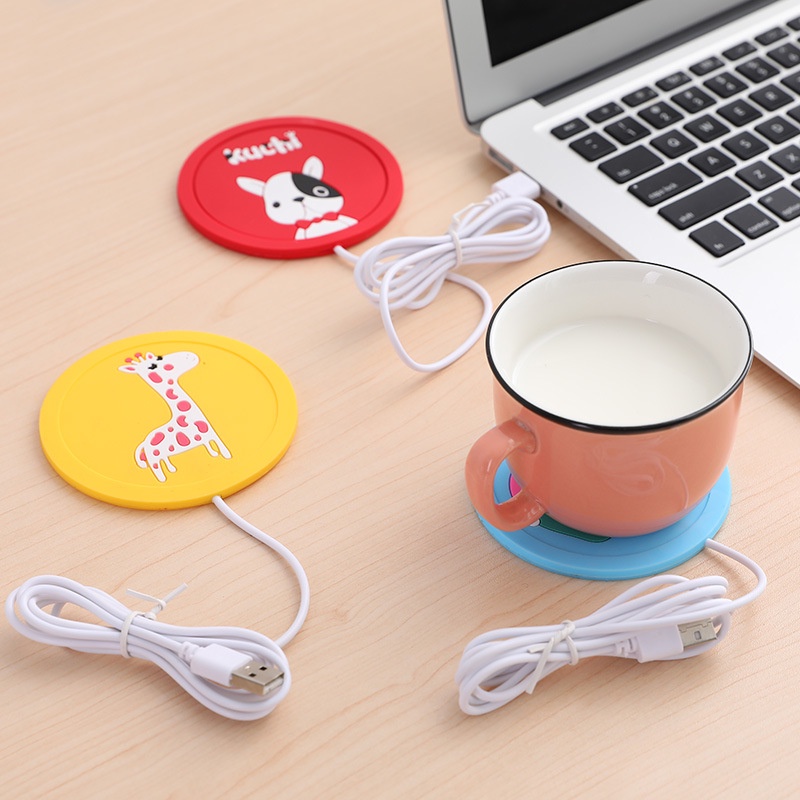 Penghangat Minuman Kopi Teh Susu Tatakan Gelas Bermotif Pemanas USB