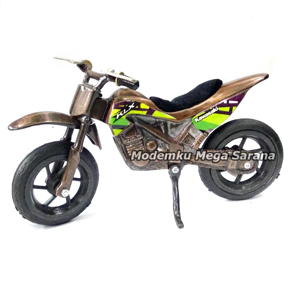 Miniatur Diecast Motor Kawasaki KLX dari Logam