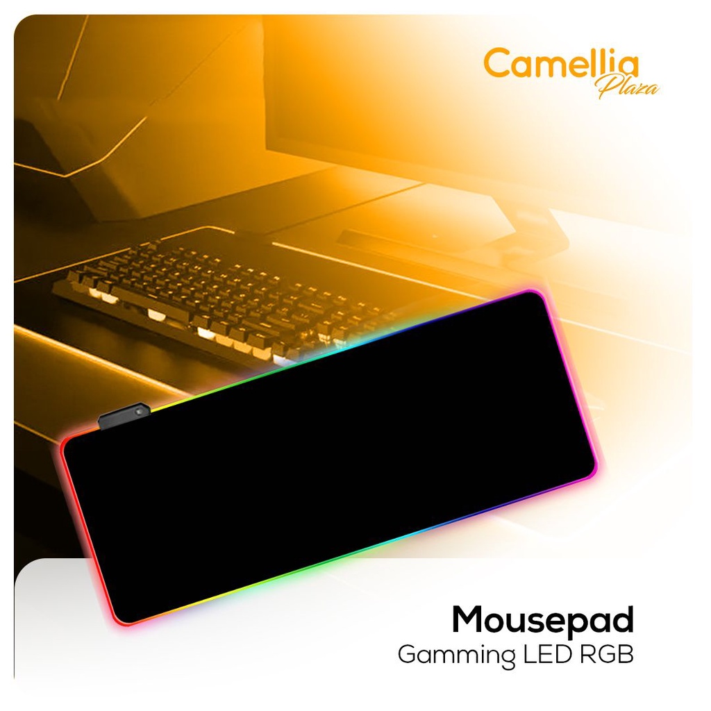 Mouse Pad Lampu LED RGB Ukuran XL Gaming