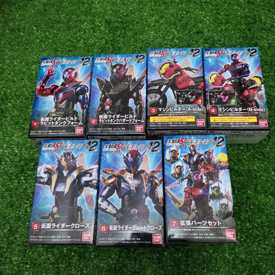 SHODO X 12 - KAMEN RIDER BUILD RABBIT TANK HAZARD CROSS Z DRAGON CROSS-Z SODO SO DO