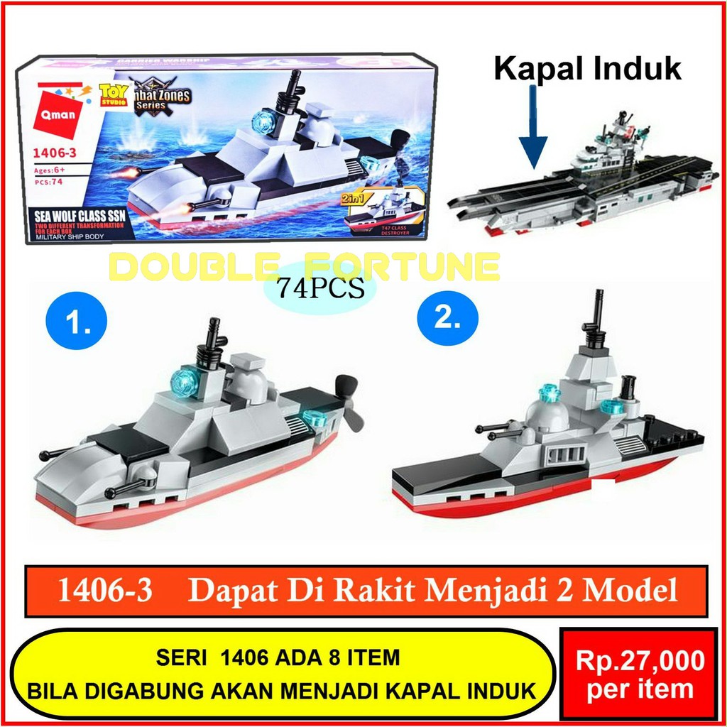 MAINAN QMAN BRICKS LEGO 1406-3 SEA WOLF