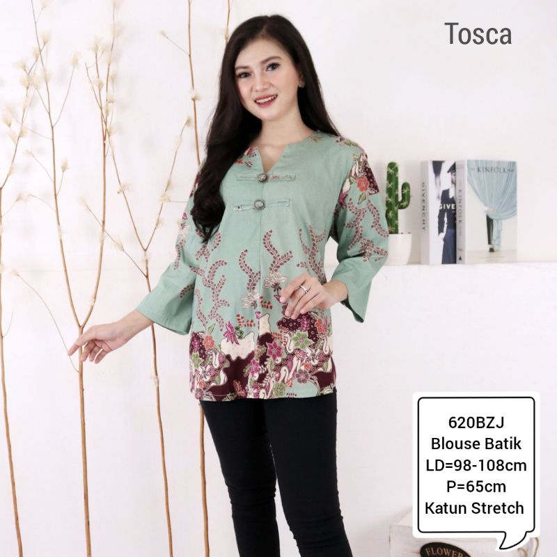 BLOUSE VITA BATIK CANTIK 620 ATASAN KERJA KANTOR WANITA MURAH BAJU ETNIK CEWEK