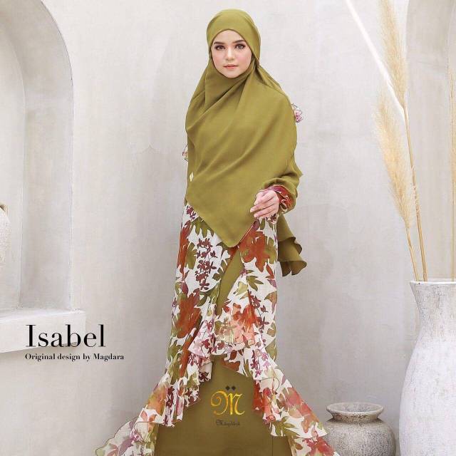 Magdara Isabel Khimar | french khimar cantik unik | syari premium hijab original set khimar cadar