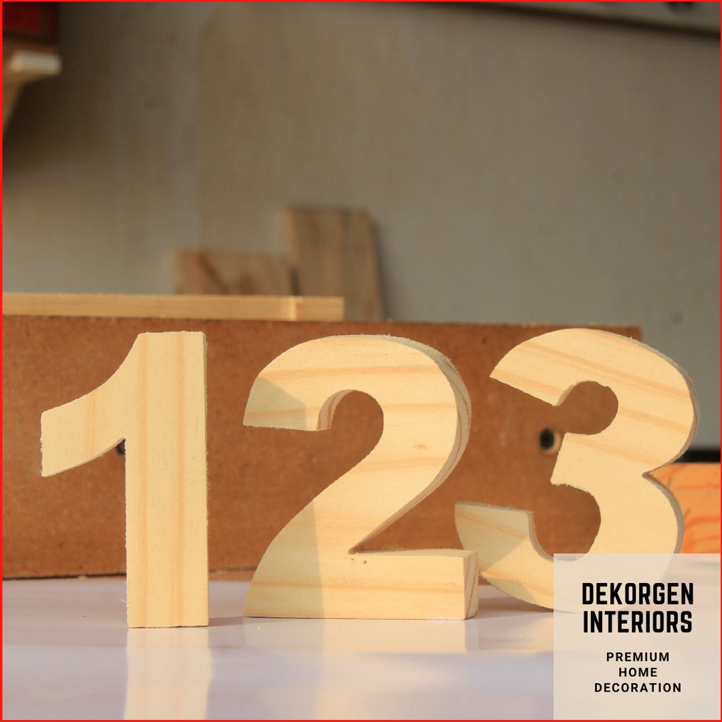 Angka Kayu Huruf Kayu Nomor Rumah Kayu Papan Nama Kayu Huruf Timbul Angka Timbul Dekorgen Huruf Timb
