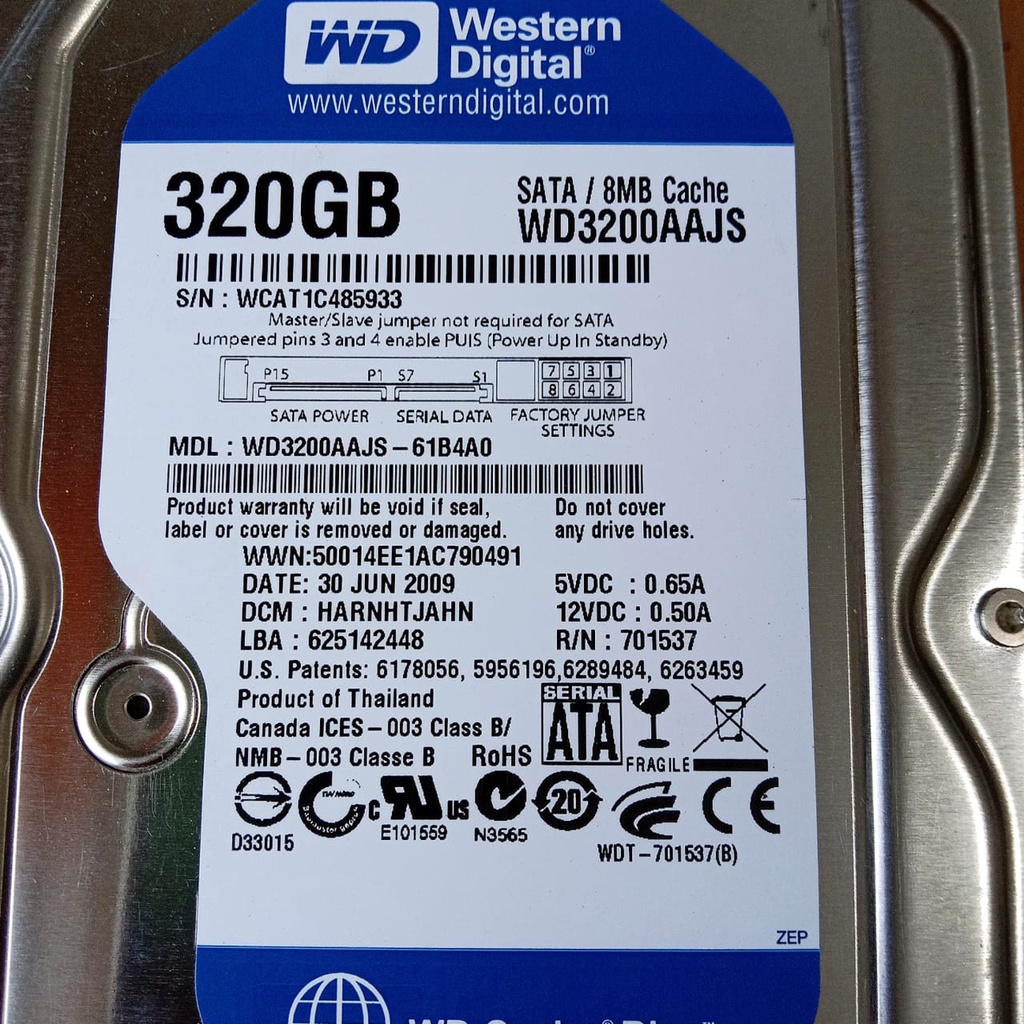 Hardisk PC WD EURX Grn 320Gb SATA  III