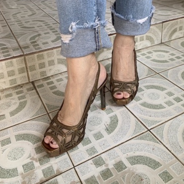 Sepatu Everbest High heels wedding shoes copper tembaga