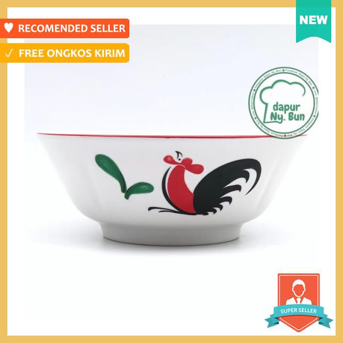 MANGKOK MAKAN - PREMIUM MANGKOK BASO BESAR / AYAM JAGO SERI 2 - PERALATAN MAKAN