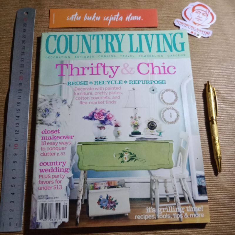 Majalah Interior Country Living edisi Thirifty & Chic.