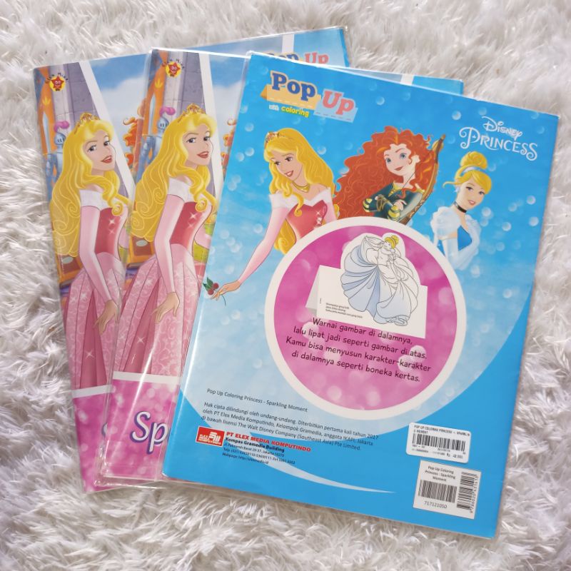 Buku Aktivitas Anak - Pop Up Coloring Disney Princess - Sparkling Moment