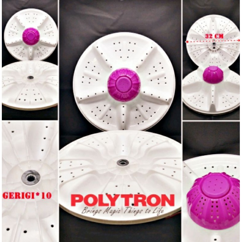 pulsator mesin cuci polytron diameter 32 cm gerigi 10