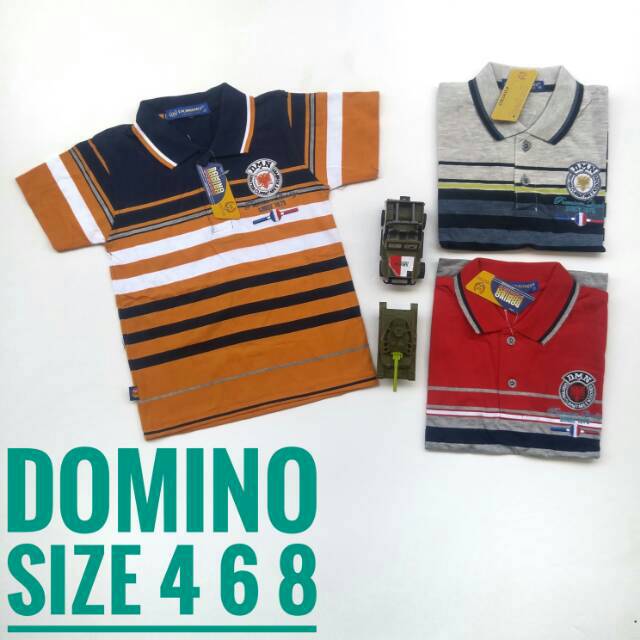 Domino sport kaos kerah anak salur laki laki