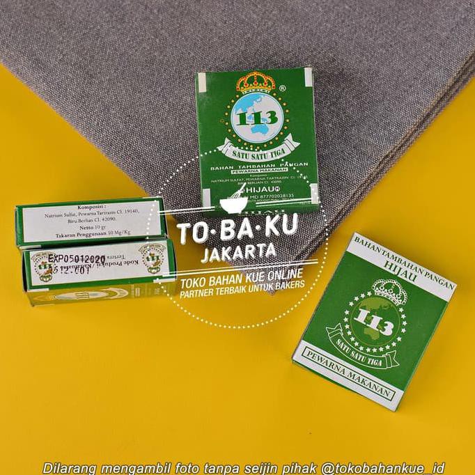 

31.87-Kue- Rempahku - 113 Pewarna Makanan Hijau Green Food Coloring 10Gr -Terlengkap-Termurah-