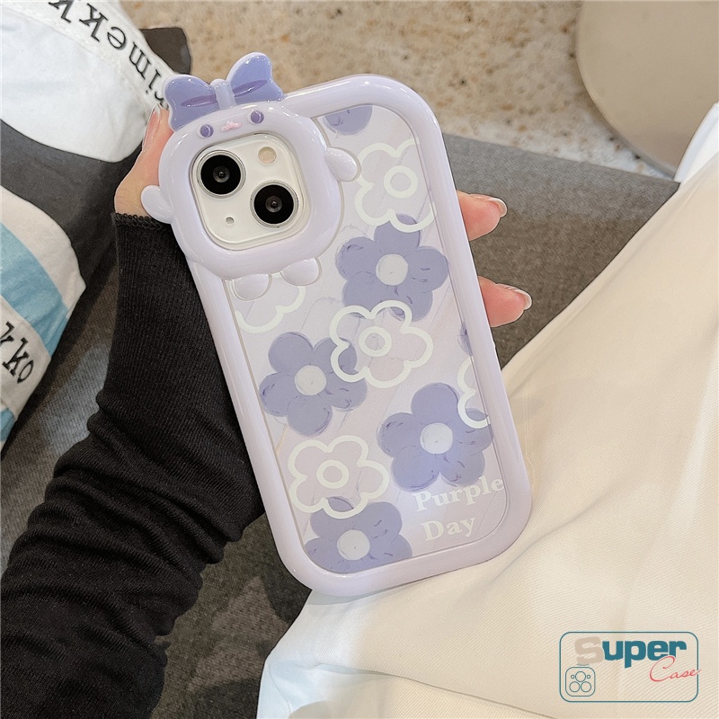 Case Untuk Redmi 10C A1 A2 9A 10A 9T 9 10 9C NFC A1+A2+Mi POCO M3 X3 11Lite Note11 10s 10 9 8 11Pro+11s 9s 9Pro 10Pro Bunga Segar Lucu 3D Mangkuk Monster Kecil Soft Cover Lensa