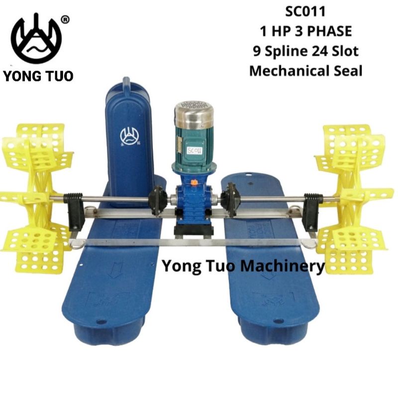 Kincir Air Tambak Yong Tuo SC011 1HP 3Phase 9 spline Mechanical Seal 80mm