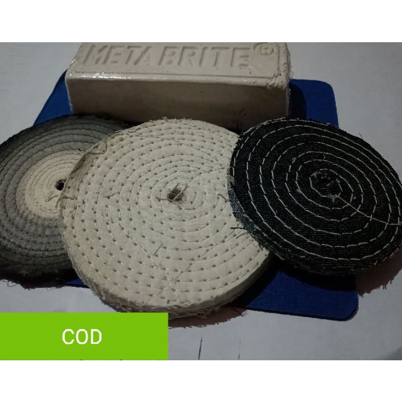 set batu poles putih finishing/obat poles stenlees logam dan kuningan tahap akhir produk berkwalitas