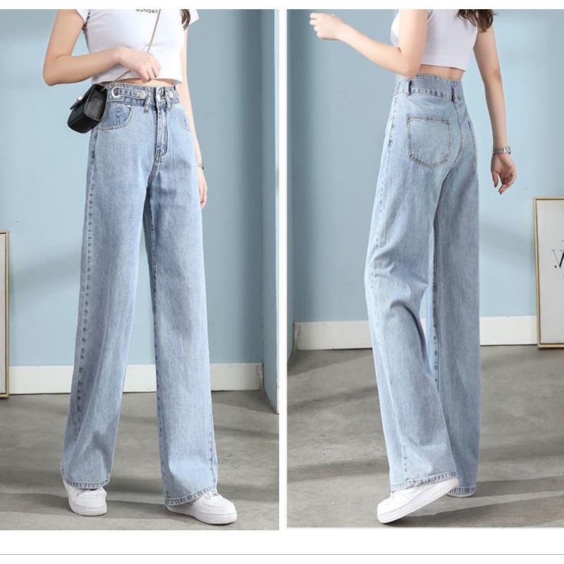 [MikanHiro Store] Celana jeans trouser wanita celana garis lurus straight line Celana High waist  HW Trouser size XS up to XL