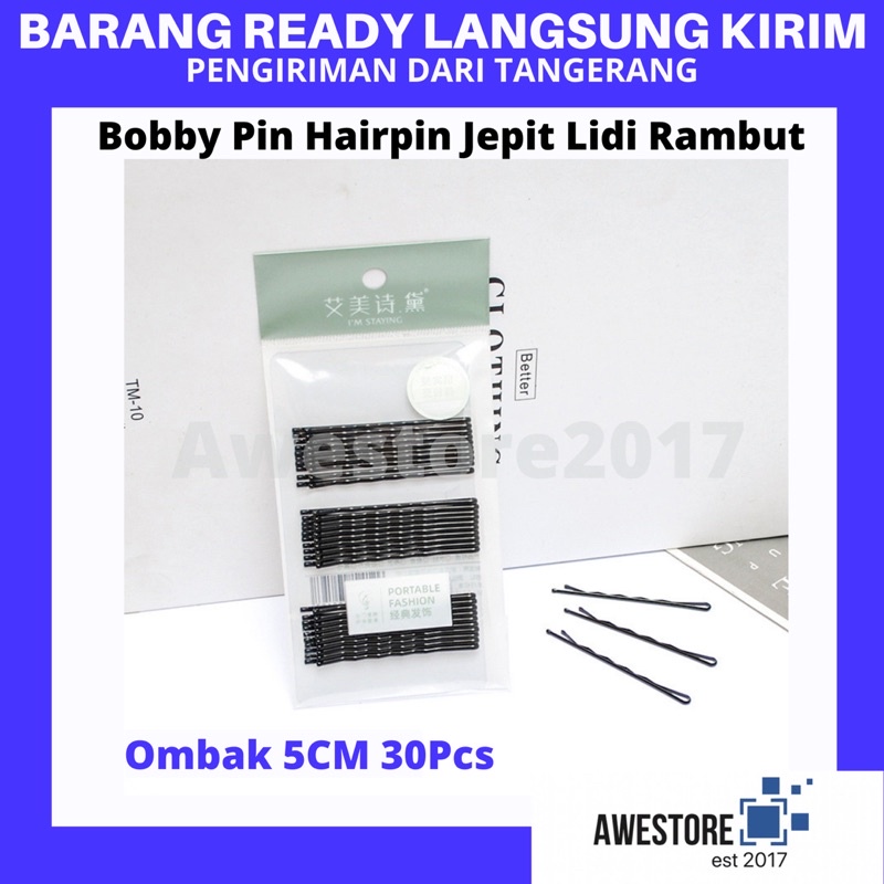 Bobby Pin Jepit Lidi Tebal Hairpin Sanggul Lengkung Hair Pin Pentol