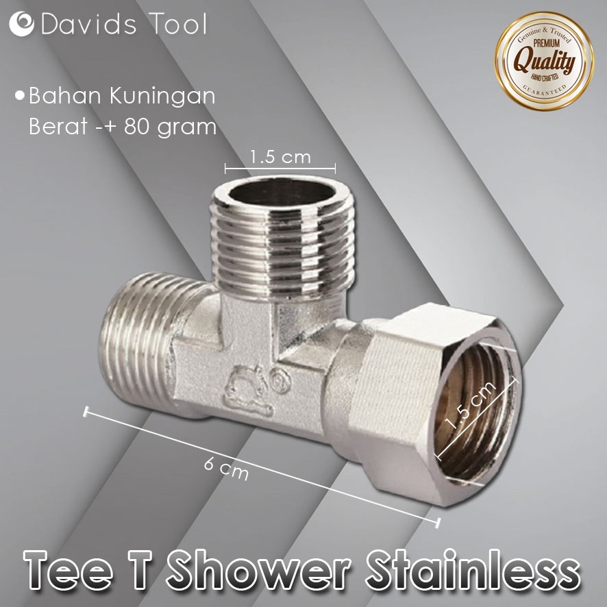 Tee T Shower Kloset Closet Stainless Alinco