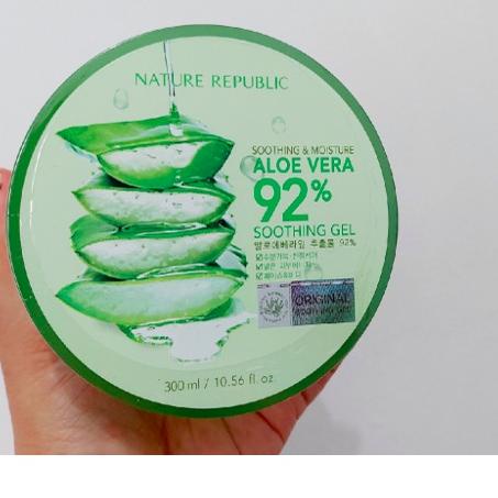 ャ [COD] NATURE REPUBLIC Aloe Vera 92% Soothing Gel - 300ml ヂ