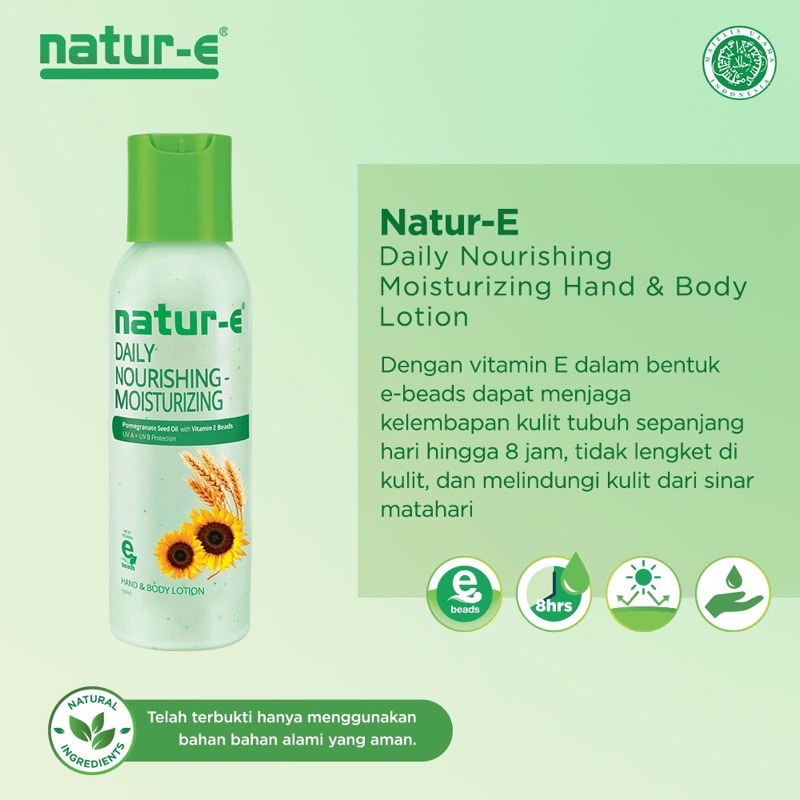 natur E daily nourishing moisturizing 100 ml hand and body lotion