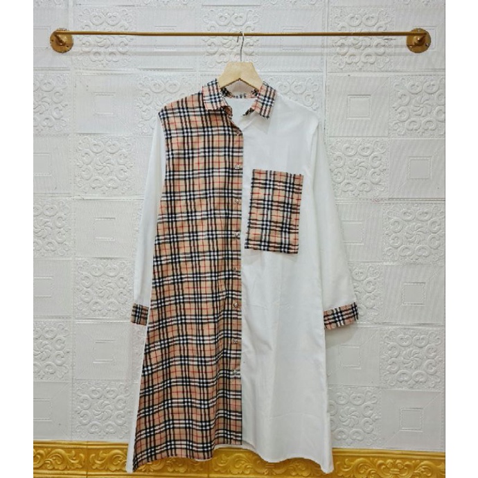 Tunik Kombinasi Kotak