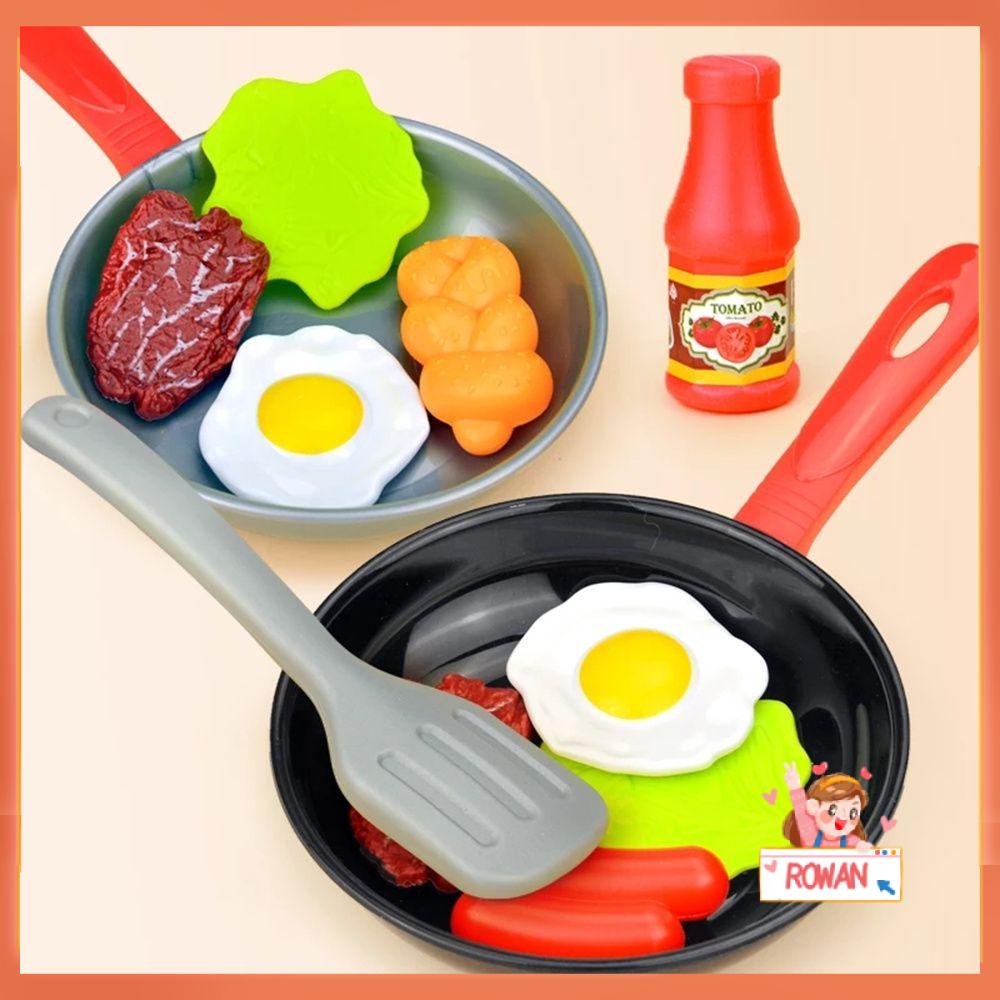 R-flower 8Pcs / Set Mainan Simulasi Hot Dog / Steak / Sayuran Untuk Anak Bermain Peran