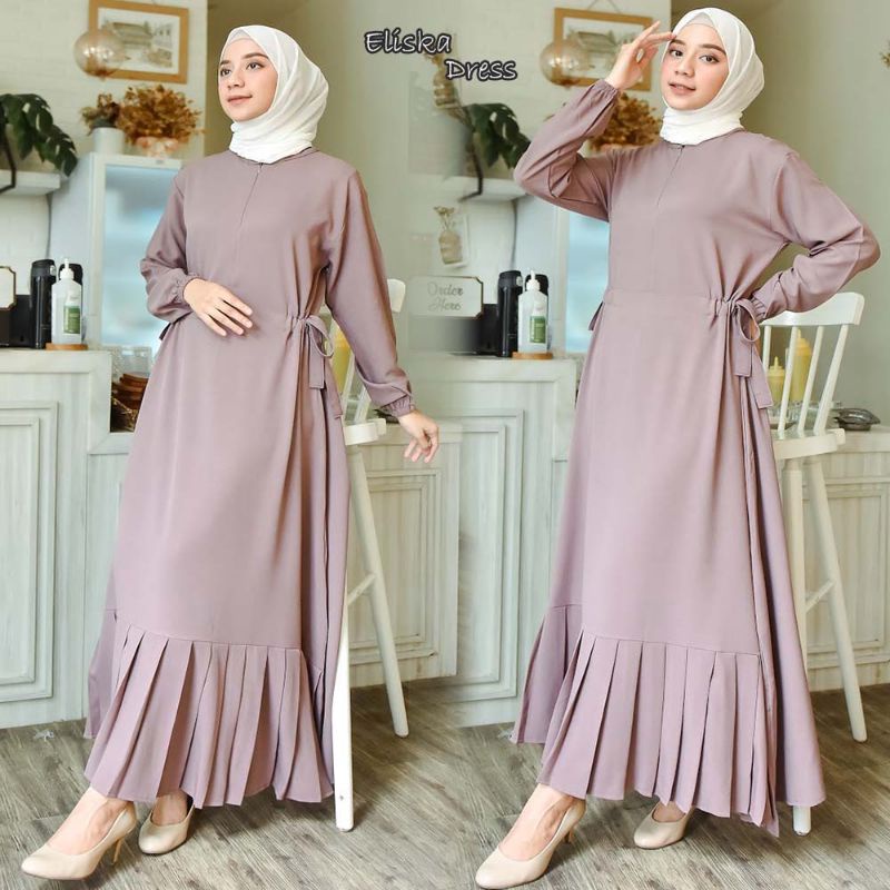 DRESS TERBARU /ELISKA MAXY DRES/GAMIS REMAJA KEKINIAN/TERLARIS /REMPLE BAWAH